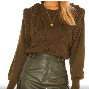 RONNY KOBO Yeva Cable Knit Sweater